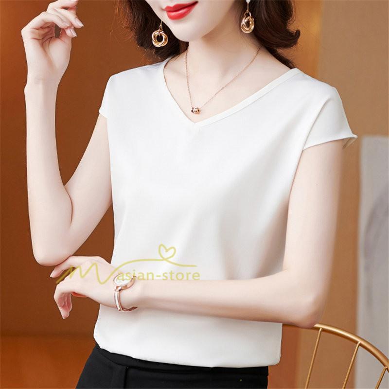 tシャツ・カットソー | Tシャツ レディース チュニック 春 夏 春夏 チュニックTシャツ カットソー 半袖 20代30代40代50代 ママ シンプル カシュクール お出かけ カジュアル インナー