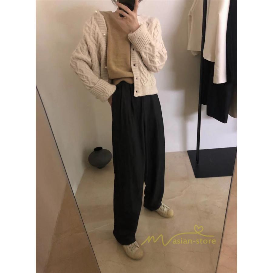 カーディガン | ニットショート丈 アウター レディース 羽織り 無地 長袖 ライトアウター セーター 秋冬 ニット 可愛い 20代30代 通学通勤