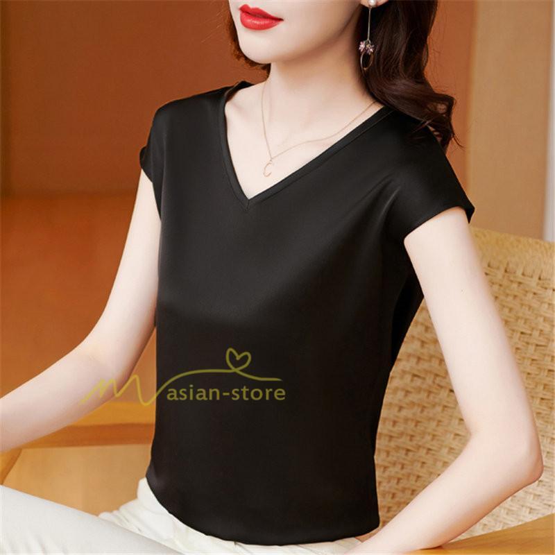 tシャツ・カットソー | Tシャツ レディース チュニック 春 夏 春夏 チュニックTシャツ カットソー 半袖 20代30代40代50代 ママ シンプル カシュクール お出かけ カジュアル インナー