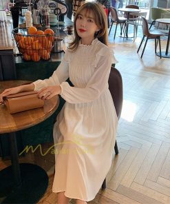 マキシ | ワンピース レディース ゆったり 長袖 オシャレ 呼ばれ 韓国風 二次会 同窓会 通勤 ロング丈 新春 ロング 着痩せ エレガント きれいめ 20代30代40代 体型カバー