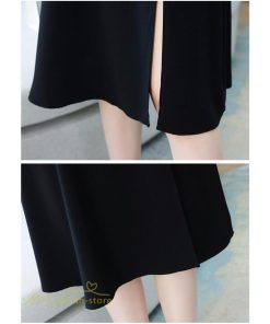 ミディアム | ワンピース レディース 着痩せ 半袖 Vネック カジュアル Aライン おしゃれ ミディアムワンピース エレガント 大きいサイズ 黒 夏 サマーワンピース 夏服 新作