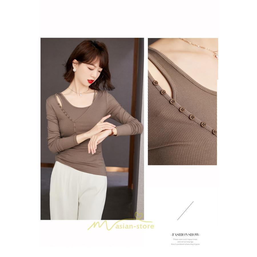 シャツ・ブラウス | ブラウス Tシャツ レディース 長袖 細身 フォーマル オフィス タイト きれいめ 春夏秋 トップス 送料無料 SNS映え 可愛い 着痩せ おしゃれ