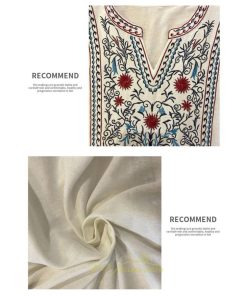 マキシ | 七分袖 ワンピース 綿麻ワンピース ロングワンピース レディース 夏秋 Aライン ゆったり 体型カバー おしゃれ きれいめ 休み 旅行 お出かけ 上品 刺繍 リゾート