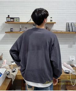 Tシャツ | ロングT メンズ 長袖 秋物 フェイク 切り替え レイヤード 重ね着風 20代30代 無地 カジュアル トレーナー 通学通勤 40代50代 カットソー