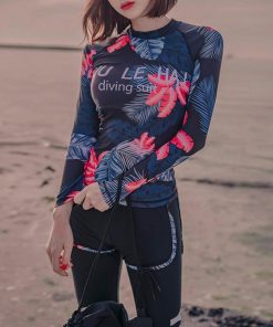 ビキニ | 長袖 タンキニ水着 スイミング フィットネス 水着 ラッシュガード 3点セット レディース パッド入り 体型カバー