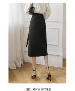 スカート | ボトムス レディース きれいめ 春夏 タイト秋服 2021 おしゃれ 膝丈 ハイウエスト 体型カバー お洒落 上品 通勤 OL カジュアル 20代30代40代