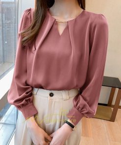 シャツ・ブラウス | ブラウス レディース きれいめ 40代 春夏秋新作 オシャレシフォンブラウス Vネックシャツ パフスリーブ 長袖トップス 通勤OL 大人 シャツ30代 ゆったり 50代