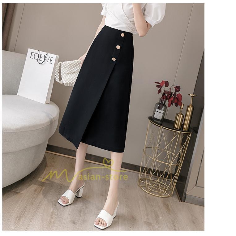 スカート | ボトムス ロング ロングフロントスリット 春 夏 秋 冬 体系カバー Aライン 20代30代40代 通勤通学 カジュアル 無地人気 着痩せ レトロ風 2022