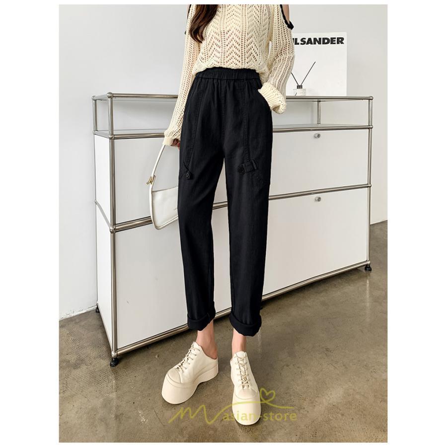 チノ・テーパード・ジョガー・スキニーパン | テーパードパンツ パンツ レディース ボトムス ストレッチ 美脚 コットン ハイウエスト 快適 楽チン 体型カバー 着痩せ 買い物 運動 部屋着 お出かけ スポーツ