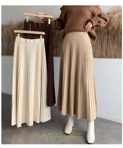 スカート | ロングレディース ニット ハイウエスト Aライン 着痩せ 秋冬新作 あったか 部屋着 おしゃれ ニット 外出 韓国ファッション 可愛い おうち時間