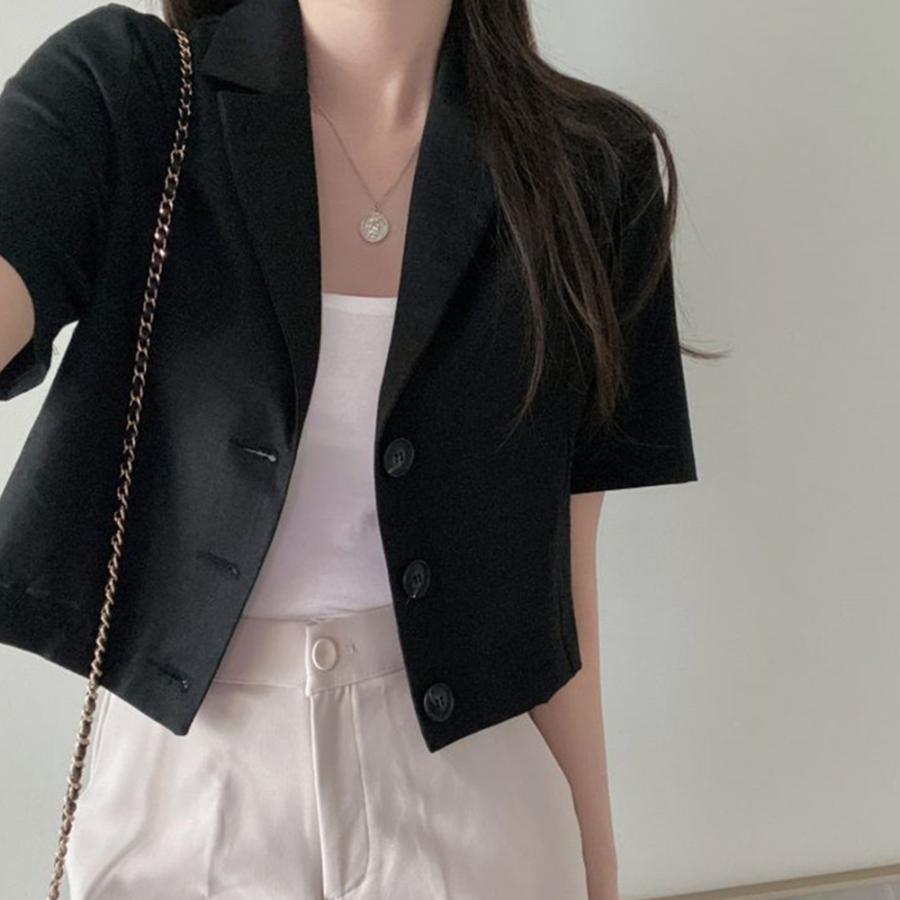 テーラードジャケット | 半袖 クロップド丈