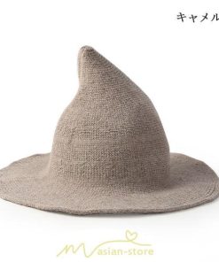 レディース | 帽子 ハット ハロウィン コスプレ 宴会 余興 魔女 魔法使い 美魔女 仮装 パーティーグッズ 演劇 体育祭 イベント 学園祭 黒 文化祭 グレー 青 赤