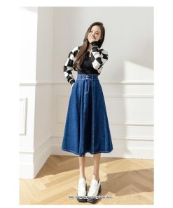 スカート | 送料無料 デニムロング丈 マキシ Aライン ロングゆったり 冬 レディース マキシ おしゃれ 大きいサイズ 着痩せ 激安 可愛い