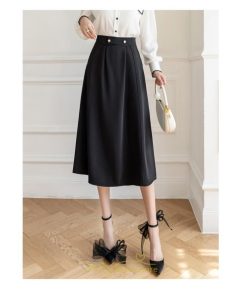 スカート | レディース ボトムス ロング丈 ミモレ丈 Aライン 楽チン 大人 きれいめ 20代 30代 40代 通勤 脚長効果 OL オシャレ 上品 ビジネス オフィス