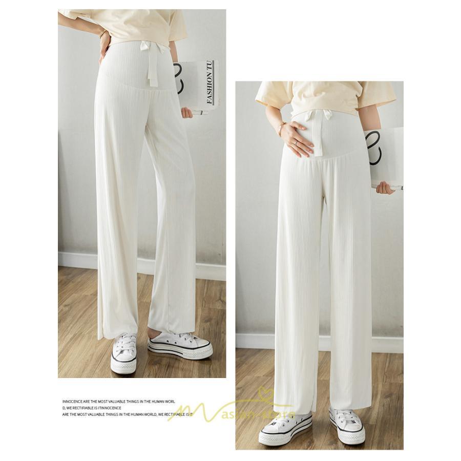 パンツ レギンス | 夏マタニティパンツ ワイドパンツ 涼感 ひんやり ウエストゴム 産前産後 妊婦 妊娠 無地 お腹包む 柔らか 夏パンツ 落ち感 マタニティ ママ ゆったり