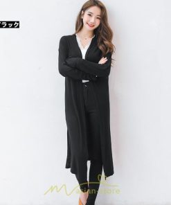 カーディガン | 春物 レディース 無地 カットソー ライトアウター ロング羽織り スリム グレー フェミニン 長袖 柔らか 女の子 20代30代