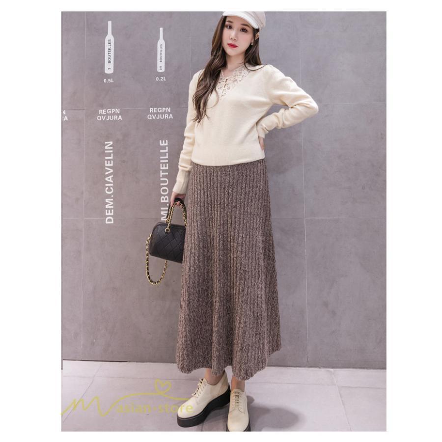 スカート | マタニティ秋 冬 ニット コーデ ロング丈 Aラインマタニティウェア 産前 産後 ゆったり ウエスト調整 きれいめ ハイウエスト 上品