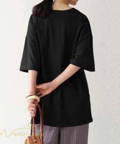 ｔシャツ・カットソー | Tシャツ レディース カットソー 着痩せ 無地 半袖 ゆったり ロングTシャツ オーバーサイズ 体型カバー 夏新作 クルーネック プルオーバー 大きいサイズ 5XL