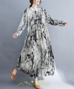 マキシ | 長袖ワンピース 秋物 レディース ロングワンピース 夏 30代40代 大人 秋ワンピース 新作 ワンピース Aラインワンピ 広い裾 旅行 ゆったり 可愛い 揺れる