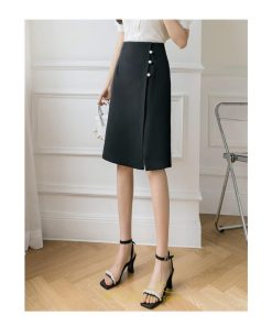 スカート | 膝丈 ひざ丈 Aラインスリット レディース 夏 おしゃれ 夏大人カジュアル 脚長 着痩せ ハイウエスト 上品 春夏秋冬 セクシー