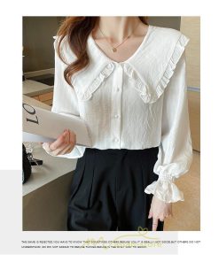 シャツ・ブラウス | ブラウス シャツ レディース 40代 上品 ブラウス きれいめ 通勤 OL ビジネス ゆったり 白  コーヒー ホワイト 秋 シフォン 夏 上品 秋コーデ 着痩せ