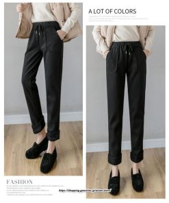 チノ・テーパード・ジョガー・スキニーパン | パンツ レディースパンツ レディース 9分丈 カジュアル 裏起毛 シンプル ゆったり リラックス トレンド かわいい おしゃれ お出かけ デイリー  楽ちん デート