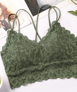 キャミソール | ナイトブラ チューブトップ ノンワイヤー カップ付き バッククロス ブラトップ 総レース レディース