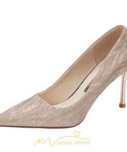 パンプス | 痛くない ハイヒール 4cm6cm8cm8cm ポインテッドトゥ 通勤 脱げない シャンパン シルバー 走れる レディース OL 20.5-26.5cm 通勤 春 ビジネス