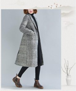 チェスターコート | タイムセール即日発送グレンチェックロングレディースアウターコート ロングコート チェック 千鳥柄 フォマール 厚手 2020 中綿 S~XXL
