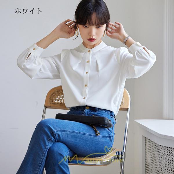 シャツ・ブラウス | ブラウス レディース 長袖 50代 白 シャツ ゆったり トップス きれいめ フォーマル 上品 フェミニン シフォン 高品質 20代 通勤 フォーマル 30代 40代 OL