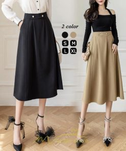 スカート | ロング フレアAライン ロングミモレ 2022新作 秋 冬 通勤 OL お仕事 ビジネス 女子会 お出かけ エレガント キレイめ 事務服