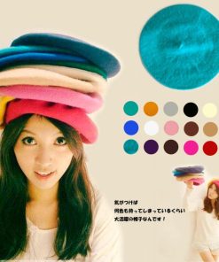 ベレー帽 | ベレー帽ニット/レディース帽子秋冬帽子レディースベレー帽全14色イエロー