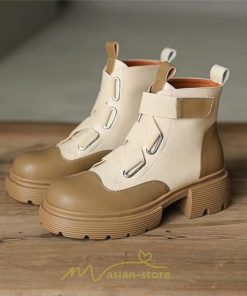 ショートブーツ | レディース 歩きやすい ワークブーツ 楽チン 痛くない ラウンドトゥ 美脚 厚底 カジュアル 通勤 通学 旅行 50代 30代 お出かけ 40代 20代