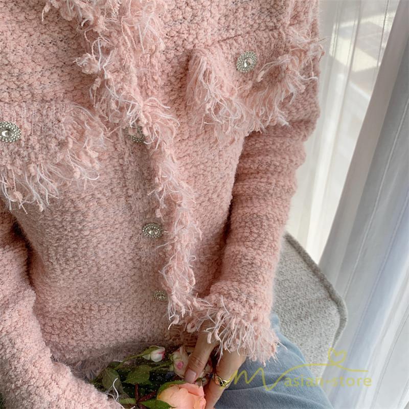 カーディガン | 2022秋冬ニットショート丈 アウター レディース ニットニット セーター 長袖 羽織り フロントボタン トップス 通学通勤 20代40代