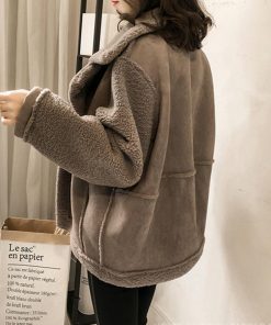 ジャケット・ブルゾン | 切替ムートンジャケット 韓国風 冬物