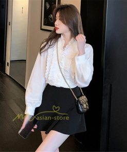 シャツ・ブラウス | ブラウス レディース 長袖 フォーマル 白 オフィス 無地 シャツ ビジネス フリル おしゃれ 入学式 卒業式 上品 お出かけ 面接 カジュアル 20代30代40代 きれいめ