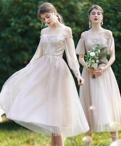 大人 | パーティードレス ドレス 結婚式 ミモレ丈 フォーマル ワンピース レース 袖あり 同窓会 謝恩会 二次会 綺麗 成人式 披露宴 スカート