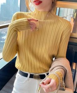 ニット・セーター | リブニットトップス プチハイネック