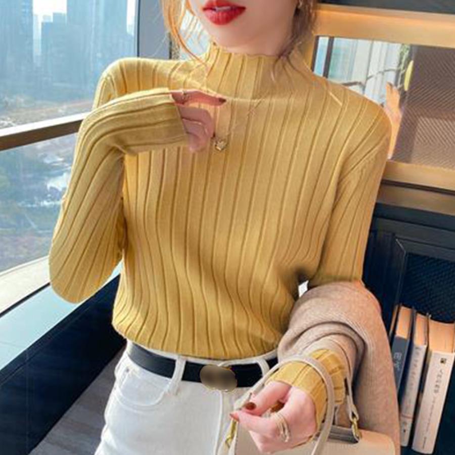 ニット・セーター | リブニットトップス プチハイネック