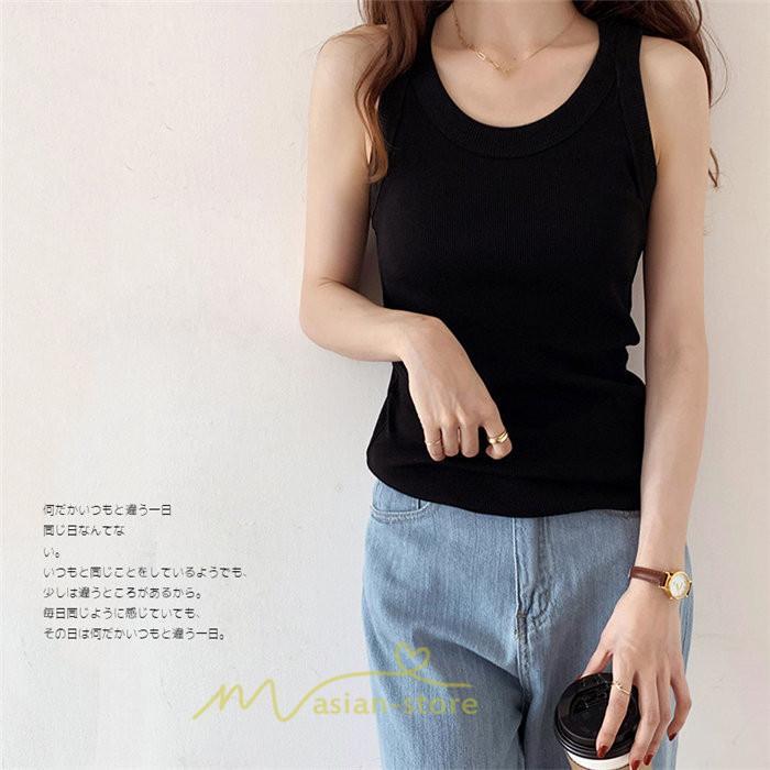 キャミ・タンク | キャミソール レディース トップス ノースリーブ ファッション 韓国風 きれいめ お出かけ ニット 夏 無地 ゆったり ナチュラル デート カジュアル インナー