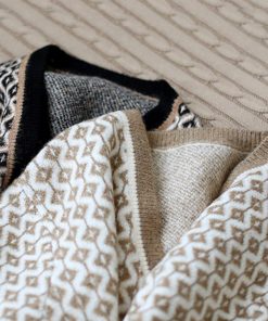 カーディガン | ニットトップス ニット長袖 幾何学柄 配色ダイス柄 羽織り アーガイル柄 春秋冬 ジャガードレディース