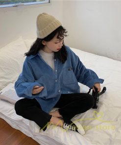 在庫ある | 短納期レディースシャツコーデュロイ アウター インナーシャツ カーディガン ゆったりシャツトップス オフィスブラウス 通学通勤 春秋着こなし おしゃれ