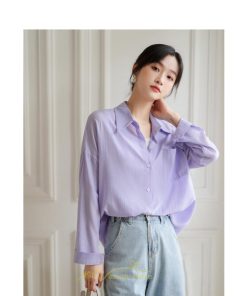 シャツ・ブラウス | ブラウス トップス 長袖 Vネック ボタン 無地 上品 通勤 レディース 秋 20代 30代 40代 OL ママ 母 フェミニン デート お出かけ 通勤 リクルート お仕事