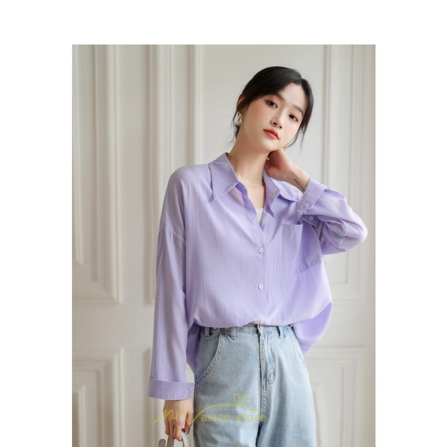 シャツ・ブラウス | ブラウス トップス 長袖 Vネック ボタン 無地 上品 通勤 レディース 秋 20代 30代 40代 OL ママ 母 フェミニン デート お出かけ 通勤 リクルート お仕事