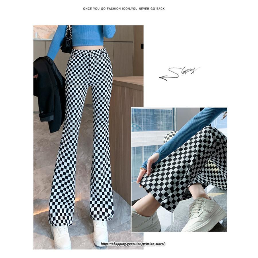 チノ・テーパード・ジョガー・スキニーパン | パンツ レディース フレアパンツ チェック柄 トレンド カジュアル ハイウエスト スキニーパンツ トレンド かわいい 楽ちん お出かけ 送料無料 デート おしゃれ
