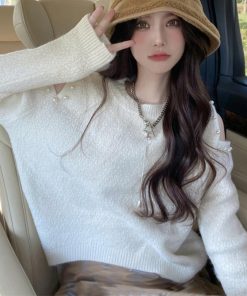 ニット・セーター | ニットトップス 肩出し ニットソー 長袖