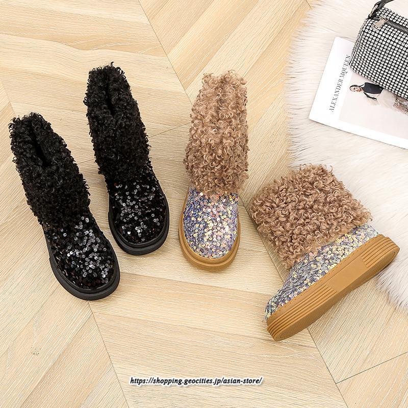 ブーツ | ムートンフェイクムートン ショートもこもこ ボア 定番 シューズ 靴 秋靴 レディース 可愛い 痛くない 歩きやすい 秋 あったか 冬