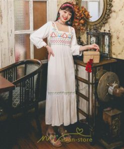 マキシ | 長袖ワンピース レディース 夏秋 コットン 10代 20代 30代 40代 50代 マキシワンピース ロングワンピース おしゃれ 着痩せ 大人可愛い 綺麗 かわいい