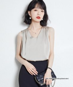 キャミソール タンクトップ | タンクトップ レディース 秋 秋服 レイヤード インナー ノースリーブ 重ね着 夏秋物 ベーシック Vネック しわにくい とろっと滑らかな肌触りの落ち感素材