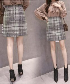 ミニスカート | スカート 台形 レディース スカート ハイウエスト 秋冬 チェック
